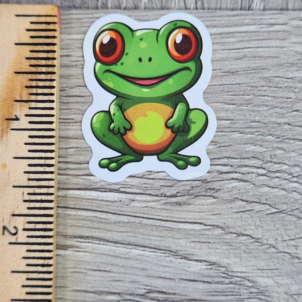 10 for $10 Stickers Kuwaii Adorable Fun Animated Frog